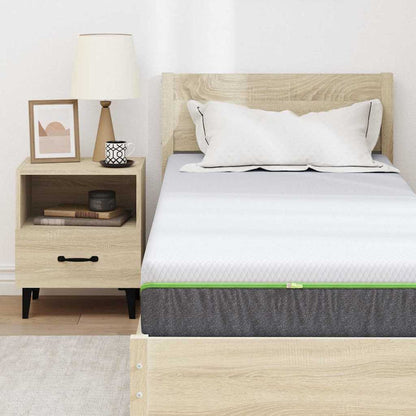 Materasso Bianco e Grigio 80 x 200 cm Molle Insacchettate