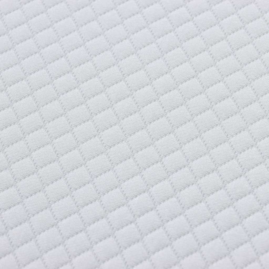 Materasso Bianco e Grigio 140 x 190 cm Tessuto Jacquard | homemem39