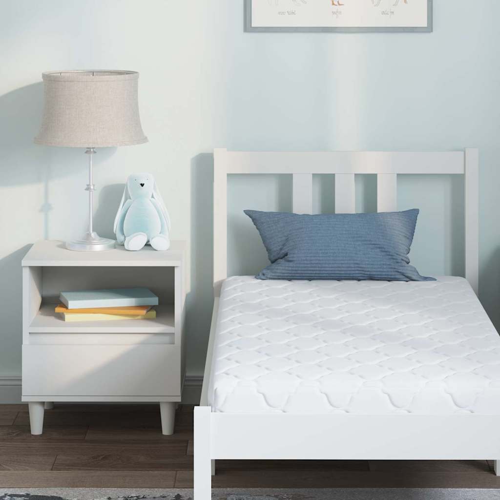 Materasso con Strato di Cocco Bianco 120 x 60 cm Schiuma PU