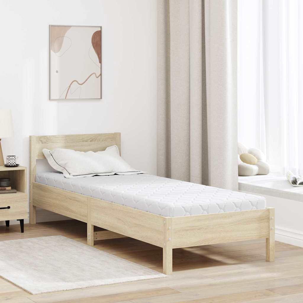 Materasso con Strato di Cocco Bianco 200 x 80 cm Schiuma PU