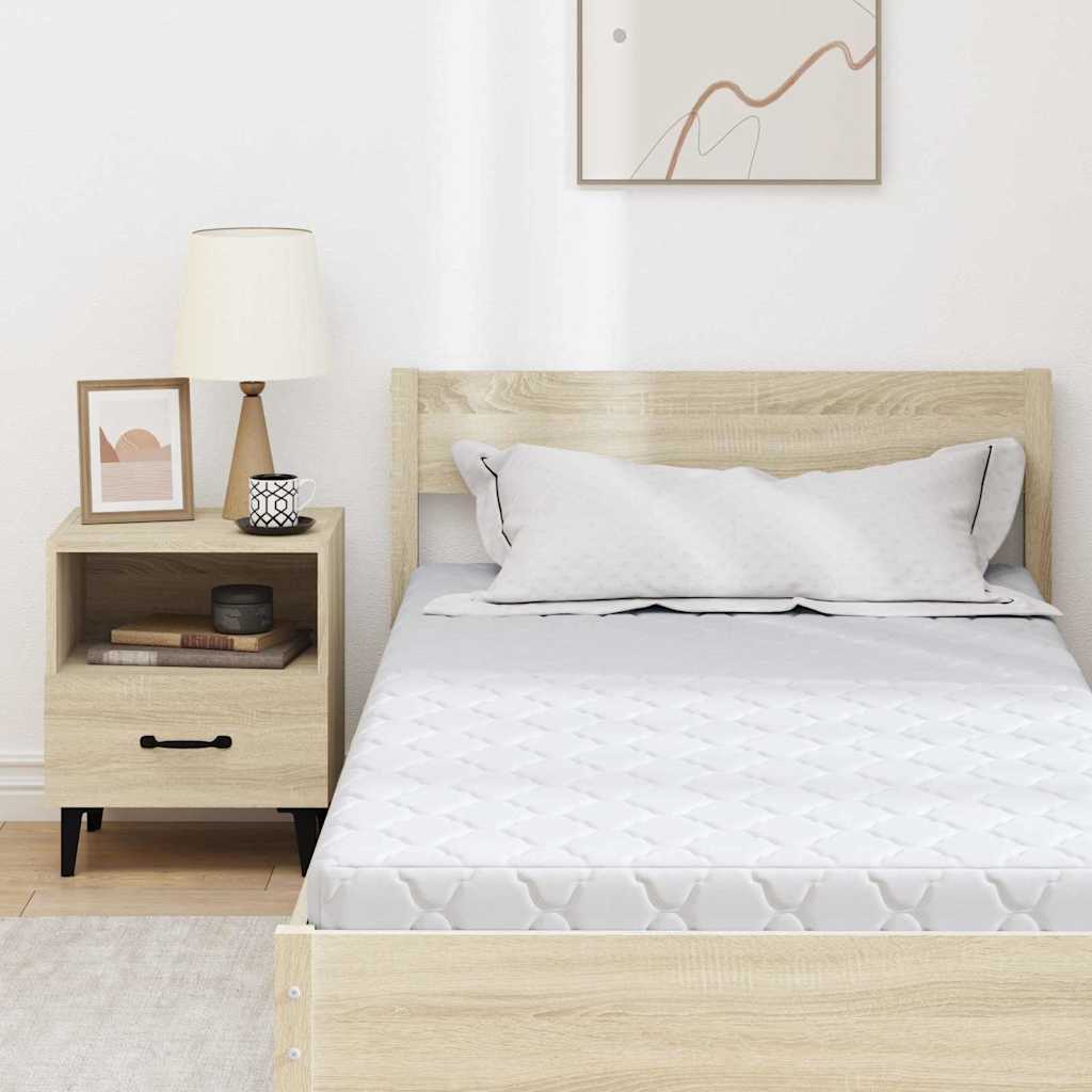 Materasso con Strato di Cocco Bianco 200 x 120 cm Schiuma PU