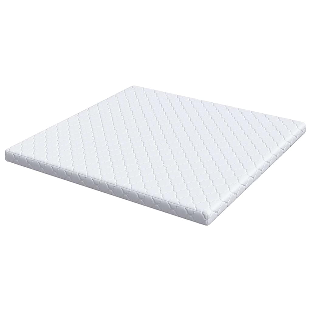 Materasso con Strato di Cocco Bianco 200 x 200 cm Schiuma PU