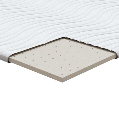 Topper per materasso Bianco 100 x 200 cm Tessuto a maglia | homemem39