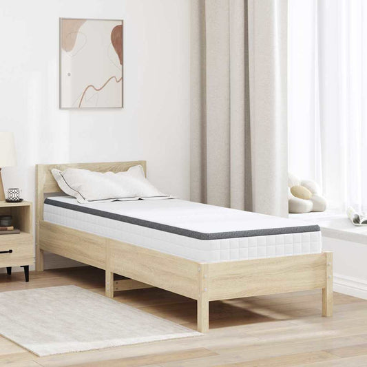 Materasso Bianco e Grigio 70 x 200 cm Molla Bonell