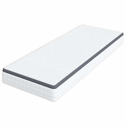 Materasso Bianco e Grigio 80 x 200 cm Molla Bonell