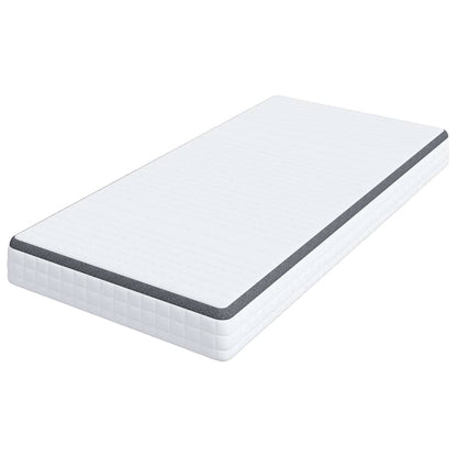 Materasso Bianco e Grigio 90 x 190 cm Molla Bonell