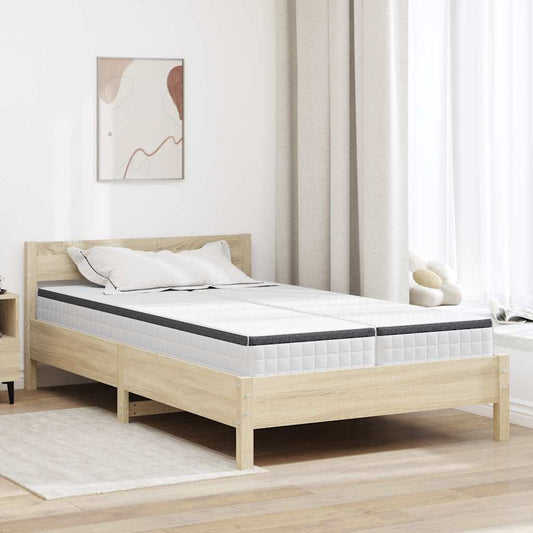 Materasso 2 pcs Bianco e Grigio 60 x 200 cm Molla Bonell