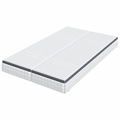 Materasso 2 pcs Bianco e Grigio 60 x 200 cm Molla Bonell