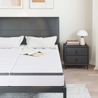 Materasso 2 pcs Bianco e Grigio 80 x 200 cm Molla Bonell
