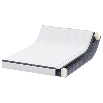 Materasso 2 pcs Bianco e Grigio 80 x 200 cm Molla Bonell