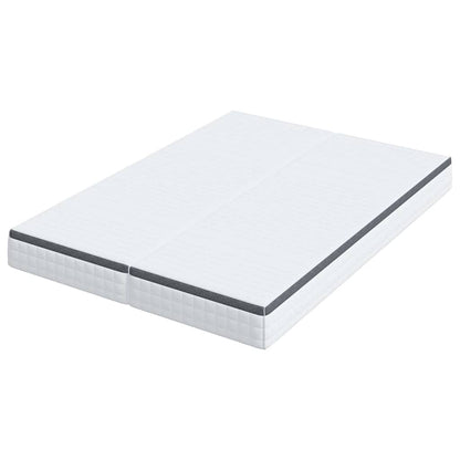 Materasso 2 pcs Bianco e Grigio 80 x 200 cm Molla Bonell