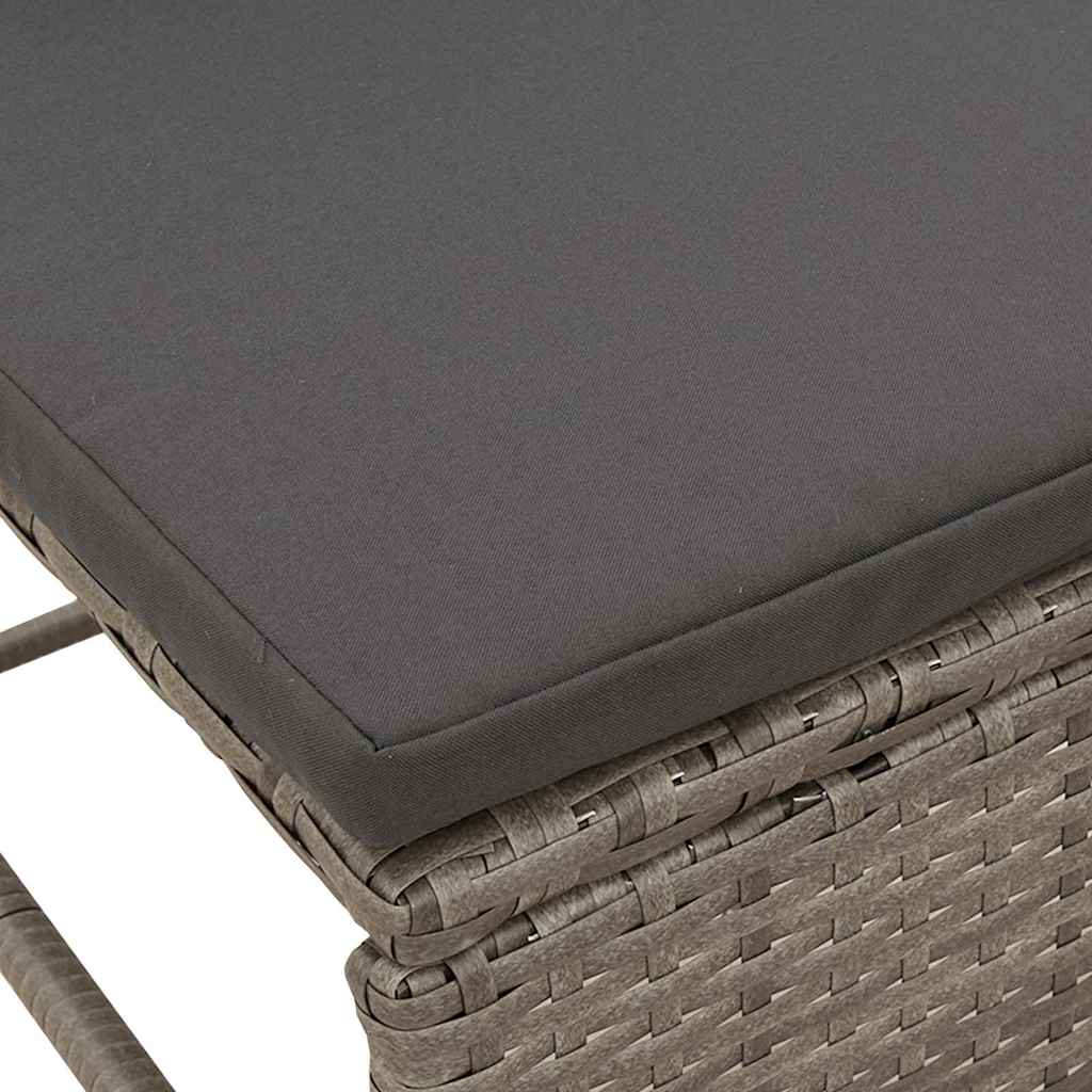 Set Divano da Giardino 6 pcs Grigio e Grigio Scuro polyrattan | homemem39