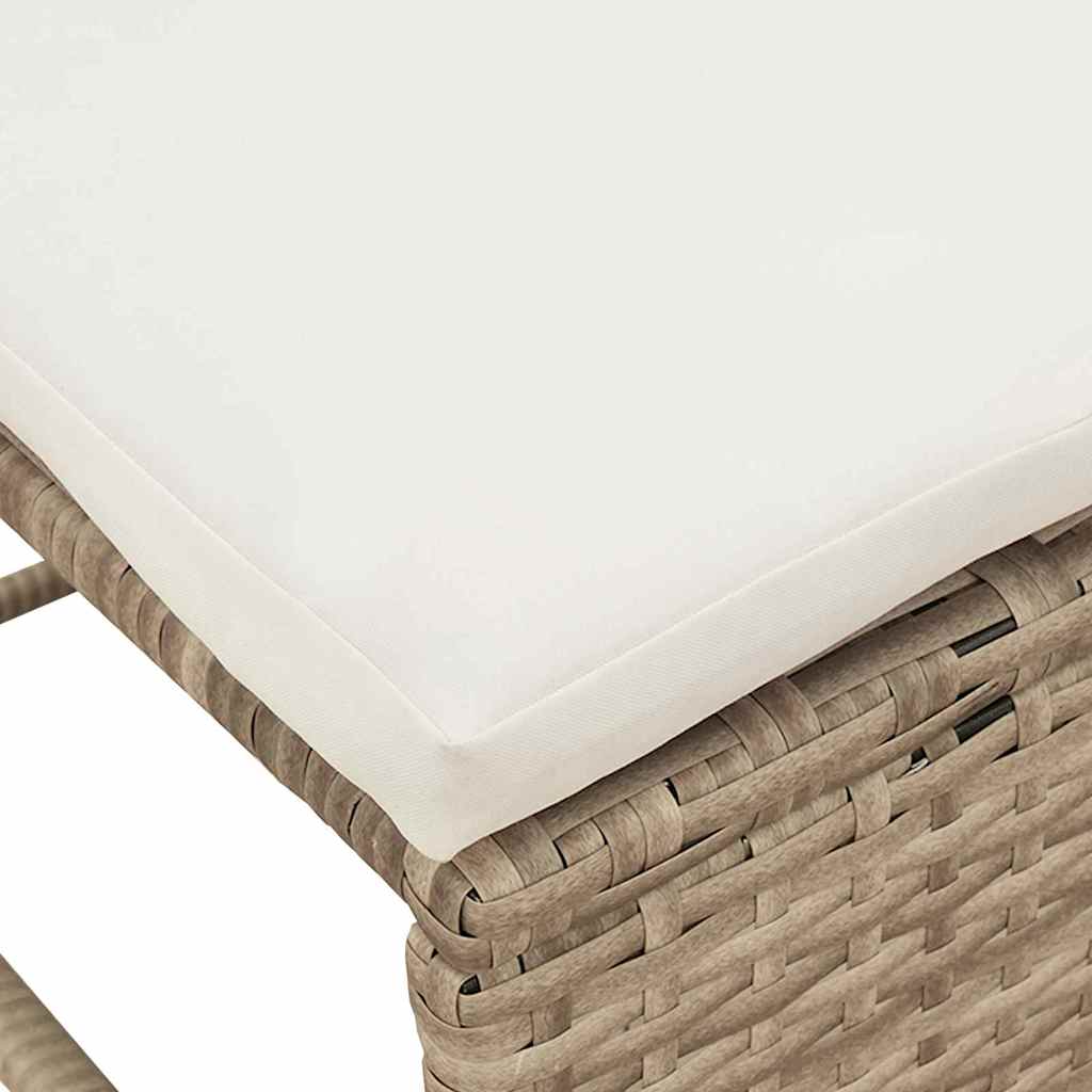 Set Divano da Giardino 6 pcs beige e panna polyrattan