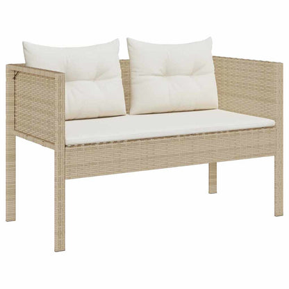 Set Divano da Giardino 6 pcs beige e panna polyrattan
