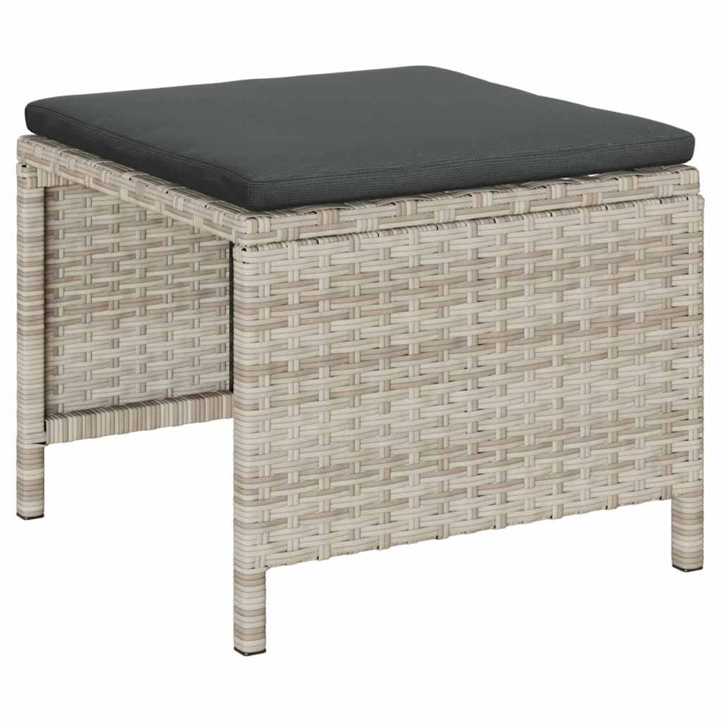 Set Divano da Giardino 6 pcs Grigio chiaro e grigio scuro