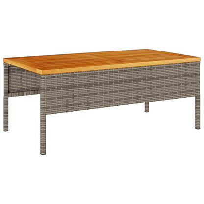 Set Divano da Giardino 6 pcs grigio e blu navy polyrattan