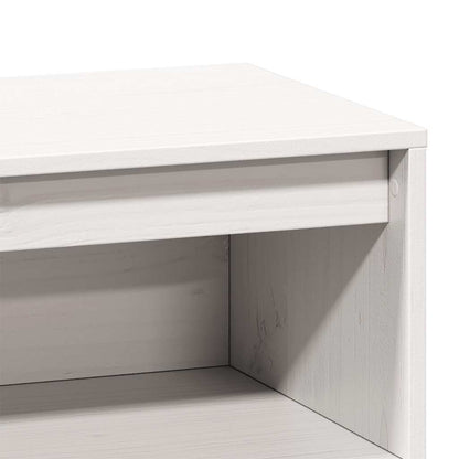 Credenza Bianca 89x34x116,5 cm in Legno Massello di Pino - homemem39