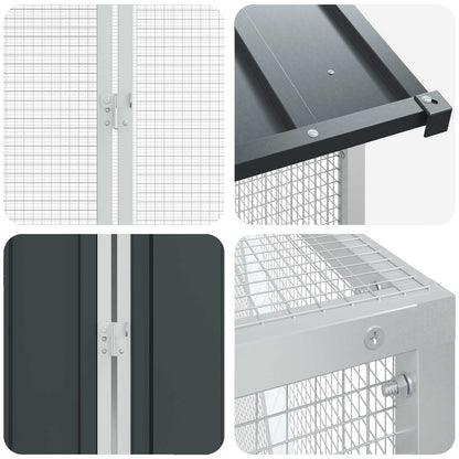 Gabbia per uccelli Antracite 416,5 x 103 x 142 cm