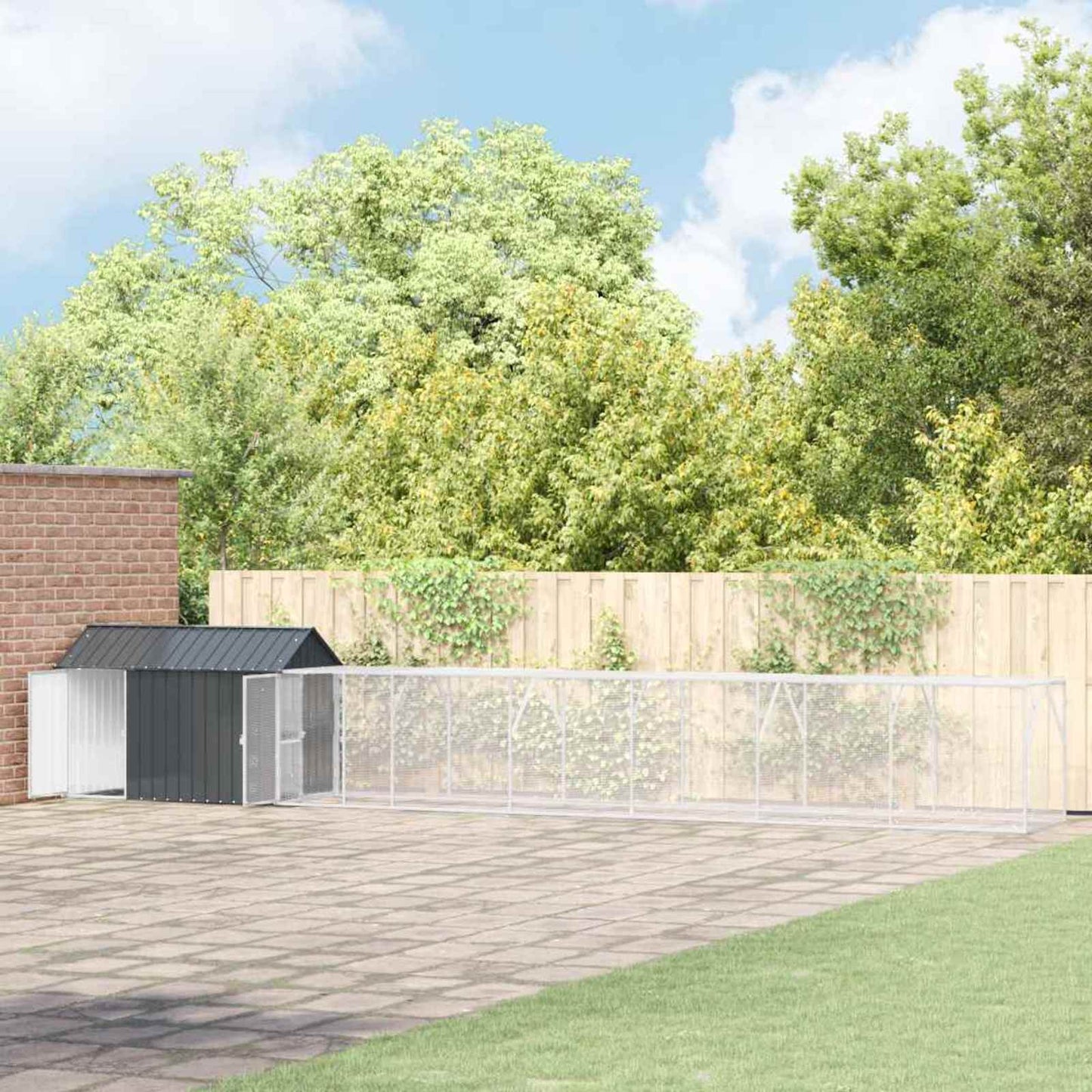 Gabbia per uccelli Antracite 821,5 x 111 x 142 cm