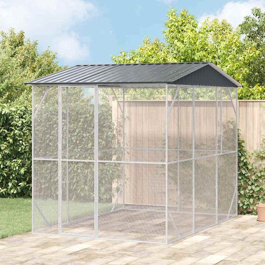 Gabbia per uccelli Antracite 227 x 310 x 247 cm Acciaio zincato