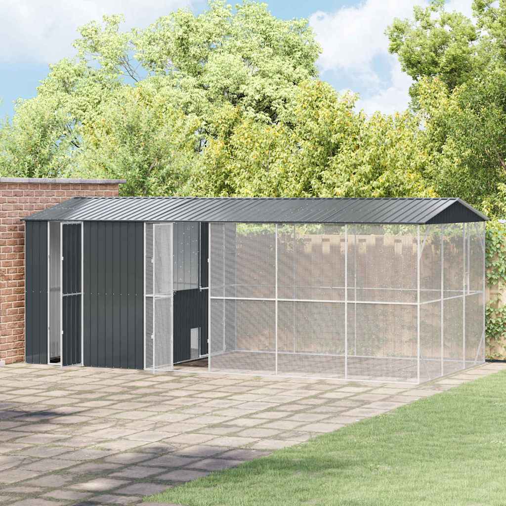 Gabbia per uccelli Antracite 645 x 310 x 247 cm Acciaio zincato