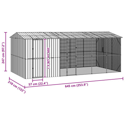 Gabbia per uccelli Antracite 645 x 310 x 247 cm Acciaio zincato