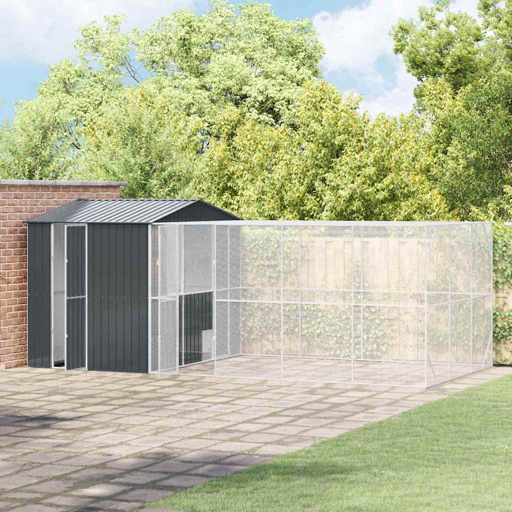 Gabbia per uccelli Antracite 635 x 304 x 247 cm Acciaio zincato