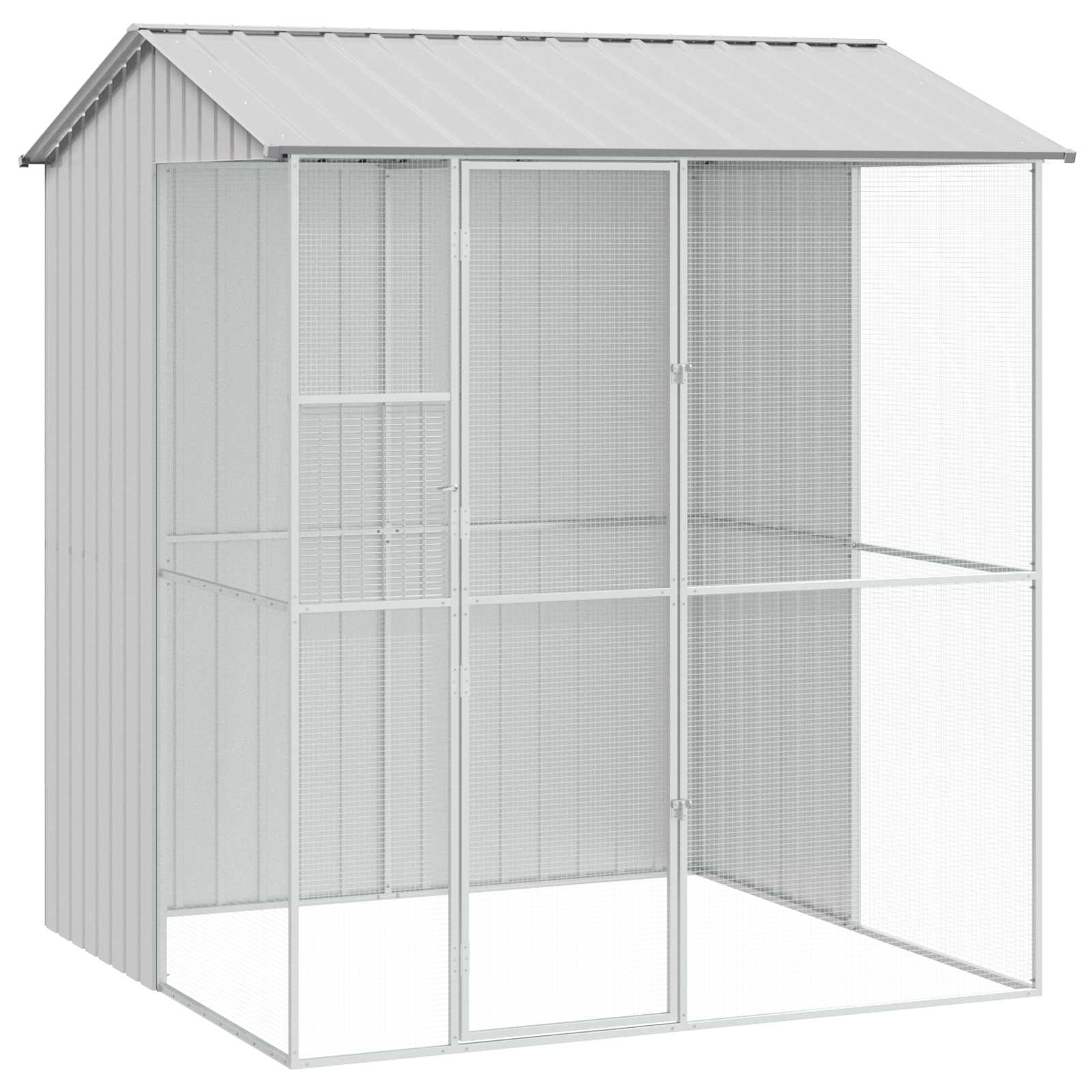 Gabbia per uccelli Grigio 215 x 210 x 247 cm Acciaio zincato | homemem39