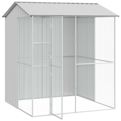 Gabbia per uccelli Grigio 215 x 210 x 247 cm Acciaio zincato | homemem39