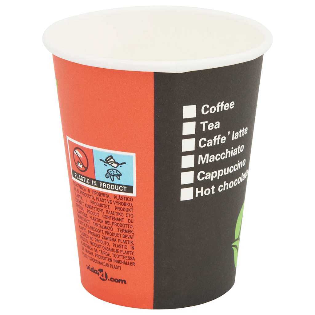 Tazze da Caffè in Carta con Coperchi 1000 pz 8oz 240 ml | homemem39
