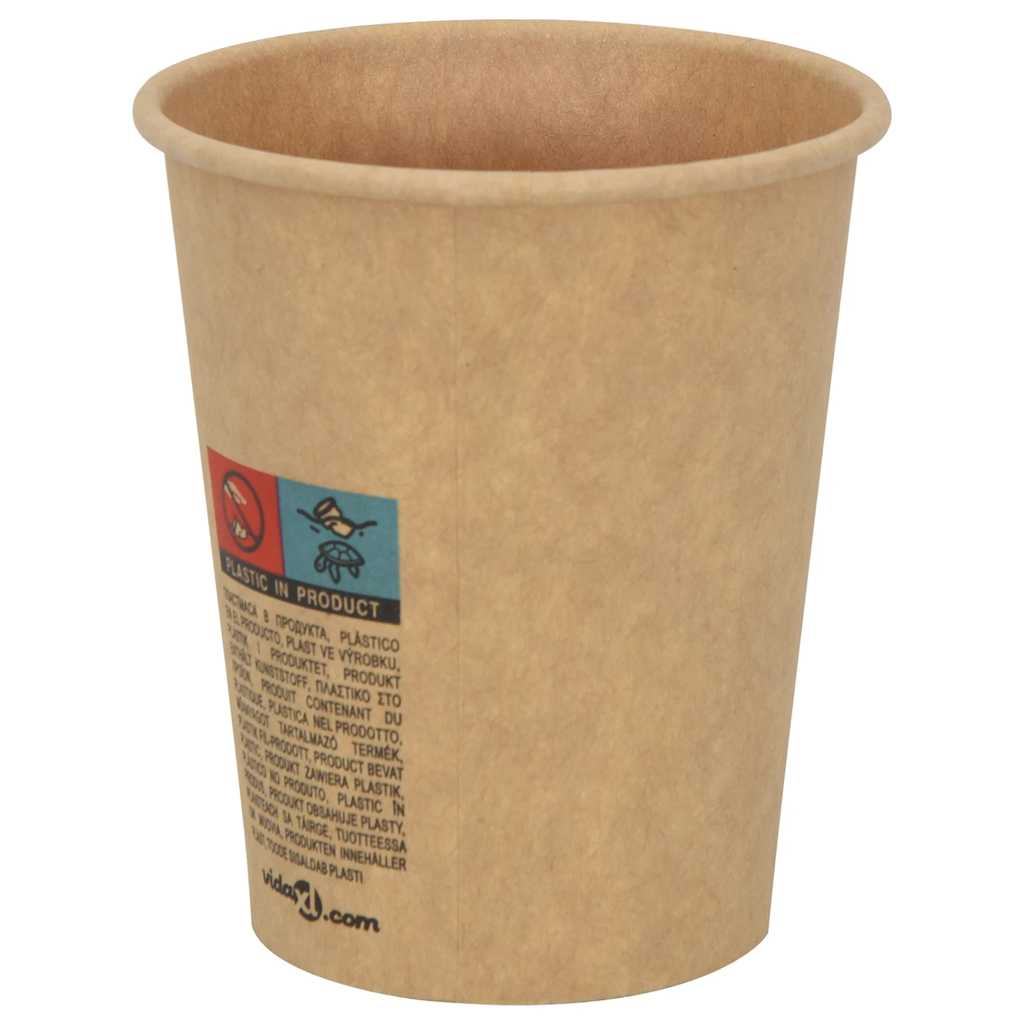 Tazze da Caffè in Carta con Coperchi 1000 pz 8oz 200 ml | homemem39