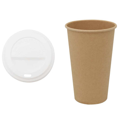 Tazze da Caffè in Carta con Coperchi 1000 pz 16oz 400 ml | homemem39
