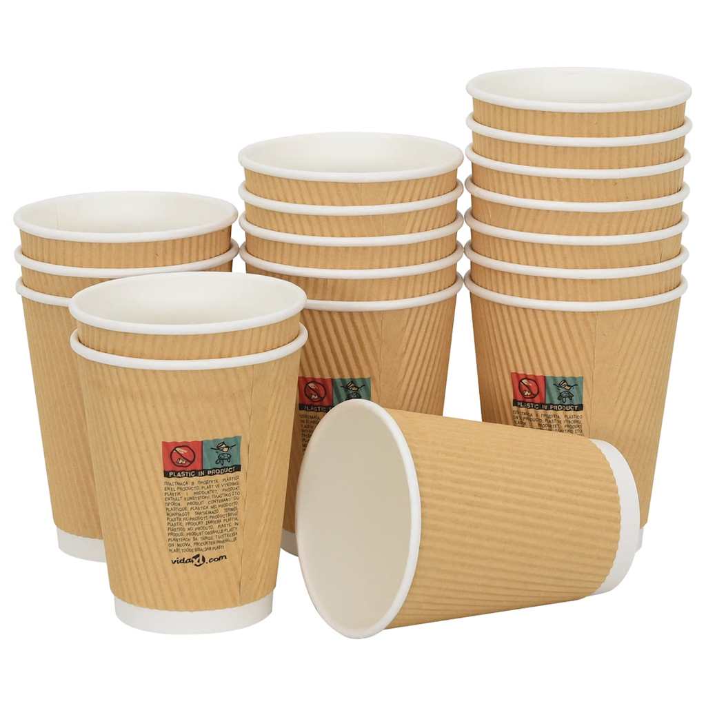 Tazze da Caffè in Carta con Coperchi 1000 pz 12oz 300 ml | homemem39