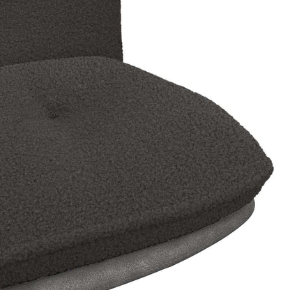 Sedia da Ufficio Girevole Riccio Grigio Scuro Effetto Lana