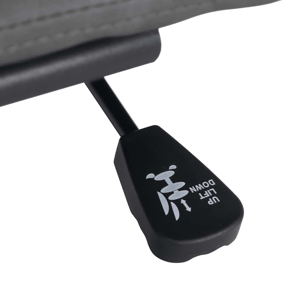 Sedia da Ufficio Girevole Grigio Scuro in Tessuto