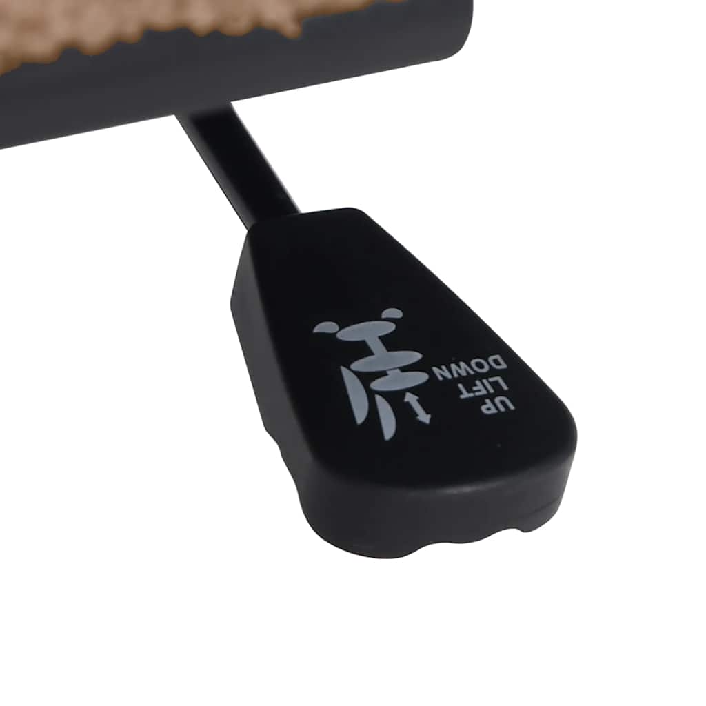 Sedia da Ufficio Girevole in Tessuto Riccio Beige Effetto Lana