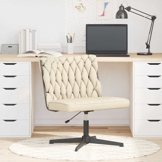 Sedia da Ufficio Girevole Crema in Tessuto - homemem39