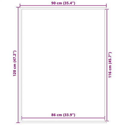 Zerbino a Strisce Nere e Grigie 90x120 cm