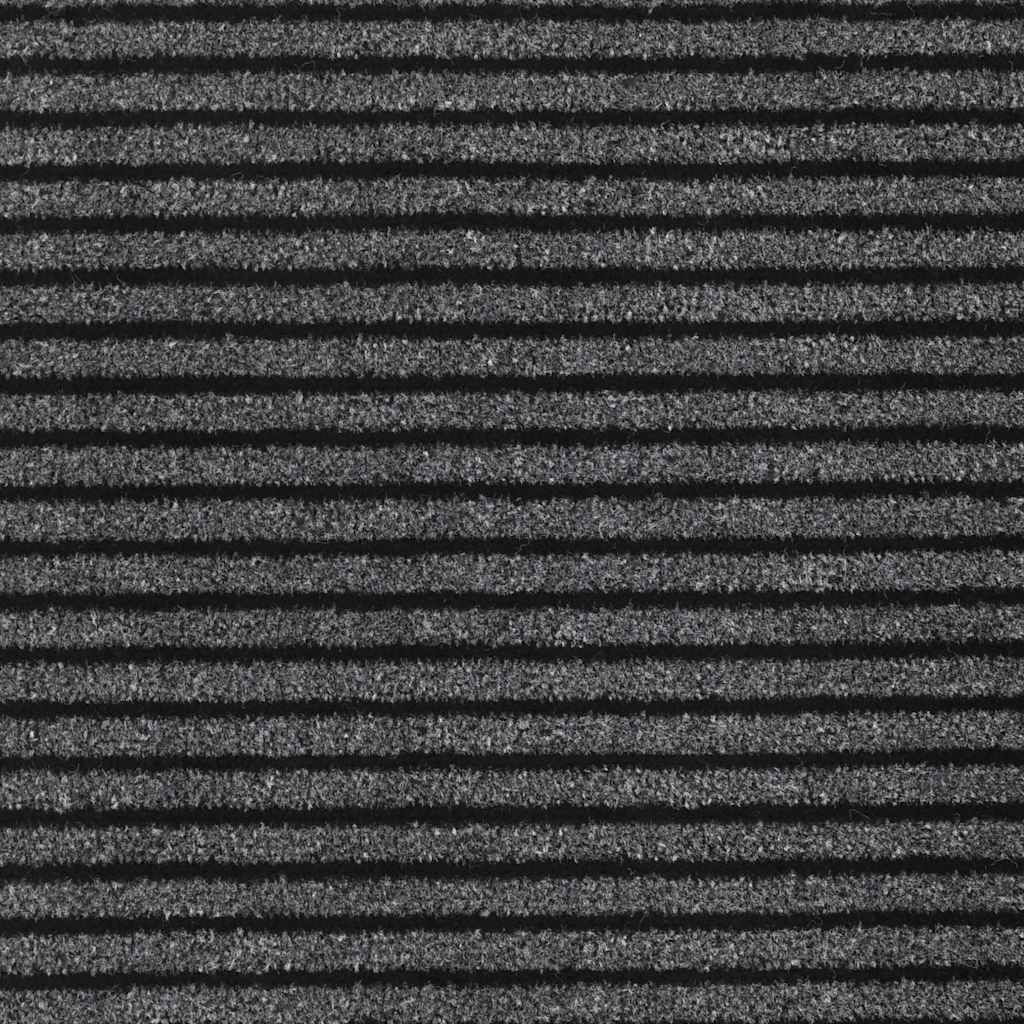 Zerbino a Strisce Nere e Grigie 90x150 cm | homemem39