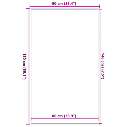 Zerbino a Strisce Nere e Grigie 90x150 cm | homemem39
