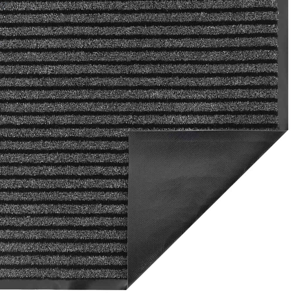 Zerbino a Strisce Nere e Grigie 115x200 cm | homemem39