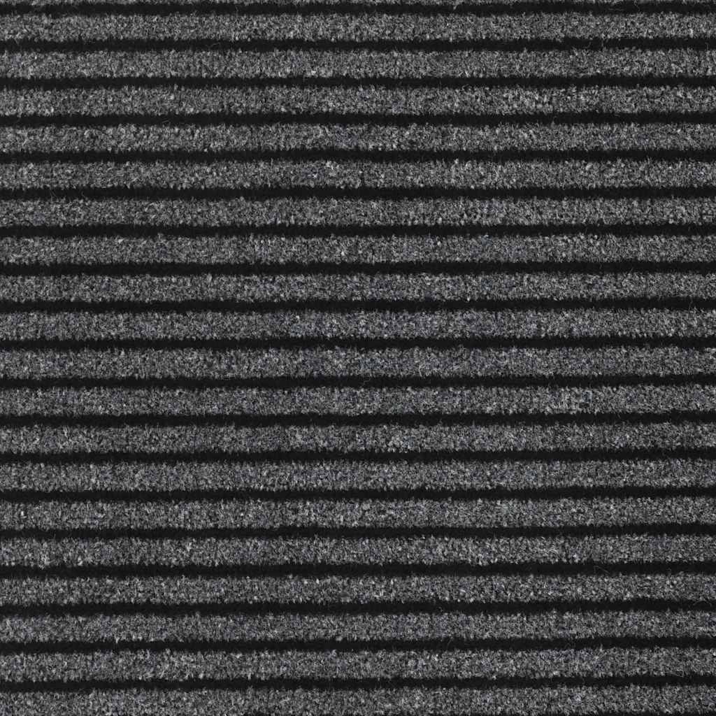 Zerbino a Strisce Nere e Grigie 115x200 cm | homemem39