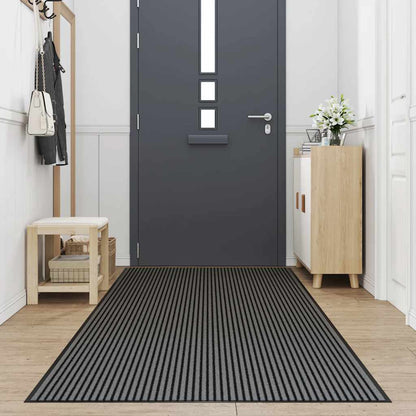 Zerbino a Strisce Nere e Grigie 115x300 cm | homemem39