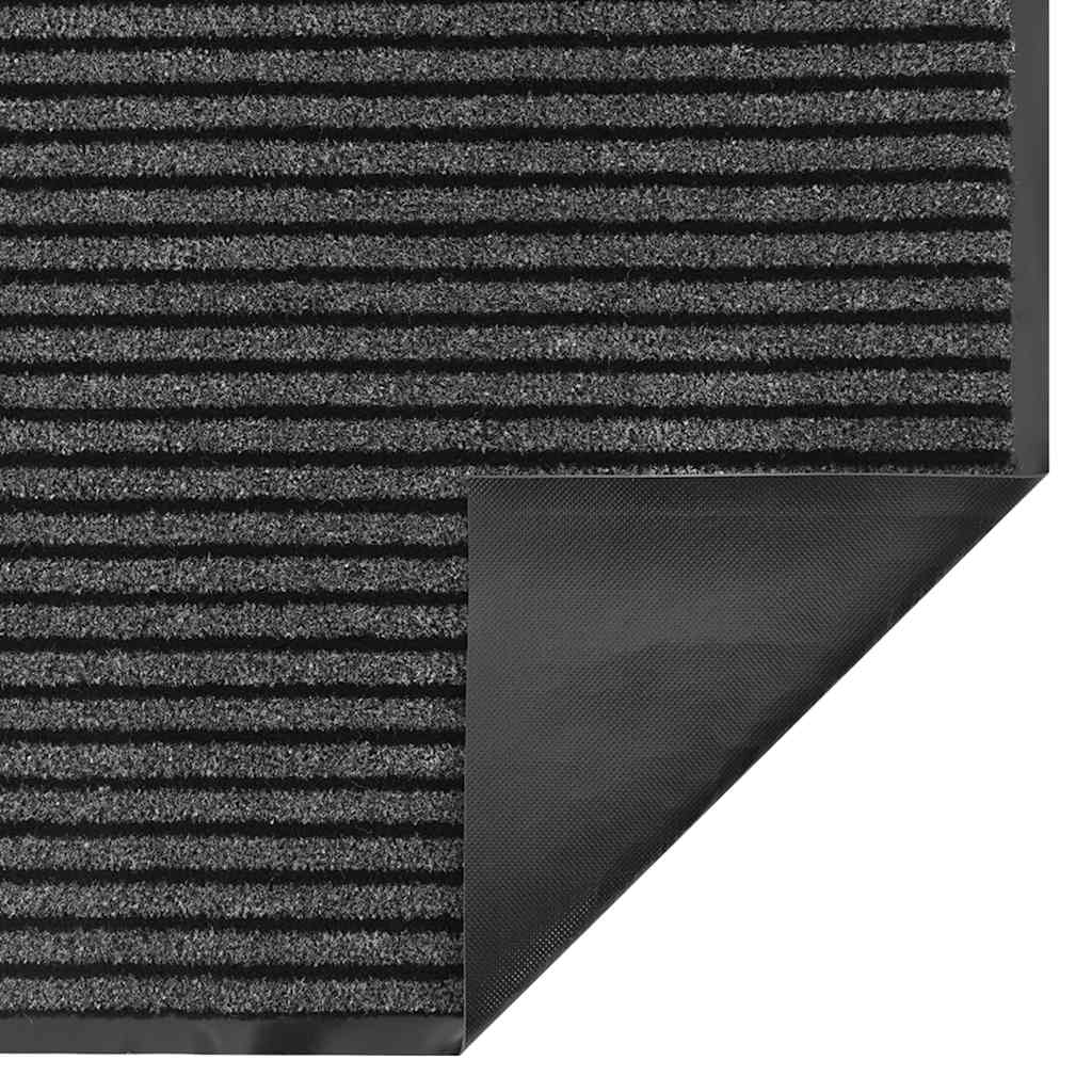 Zerbino a Strisce Nere e Grigie 115x400 cm | homemem39