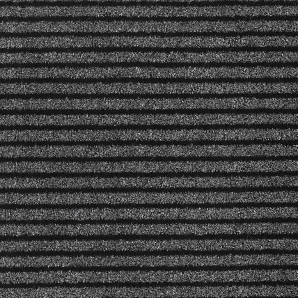 Zerbino a Strisce Nere e Grigie 115x400 cm | homemem39