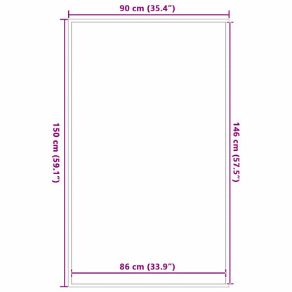Zerbino Antracite 90x150 cm
