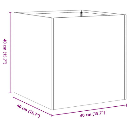 Fioriera Bianca 40x40x40 cm in Acciaio Laminato a Freddo - homemem39