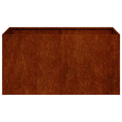 Fioriera Arrugginita 80x40x40 cm in Acciaio Corten - homemem39