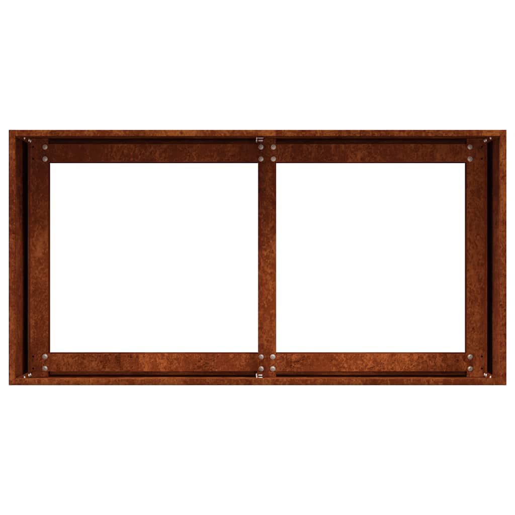 Fioriera Arrugginita 80x40x40 cm in Acciaio Corten - homemem39