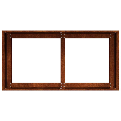 Fioriera Arrugginita 80x40x40 cm in Acciaio Corten - homemem39